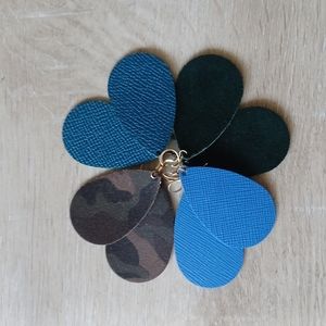 Nickel & Suede Leather Earrings (4 pair)